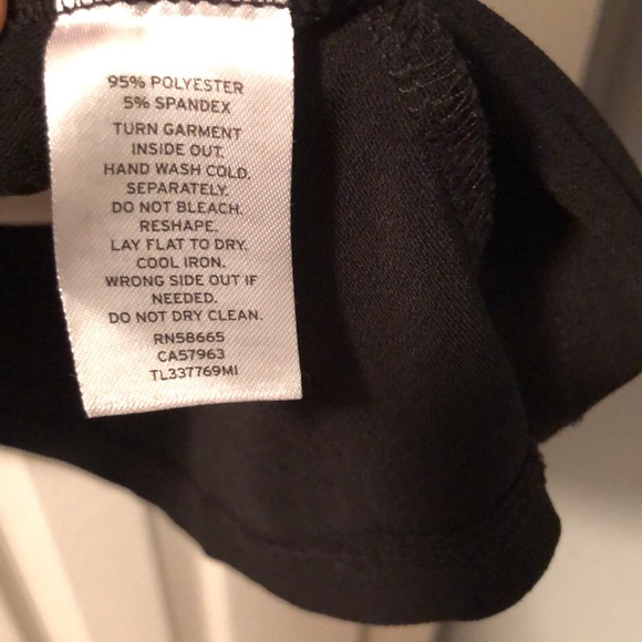 Nordstrom Leith Crepe Black Sheath Shift Dress - Picture 3 of 5